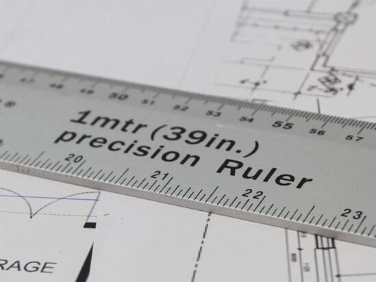 Aluminium Flat Rule 1m/39in - Image 2