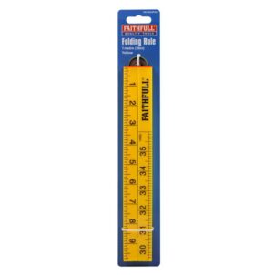 Folding Rule Yellow ABS Plastic 1m (36in) - Image 2
