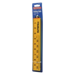 Folding Rule Yellow ABS Plastic 1m (36in) - Image 3