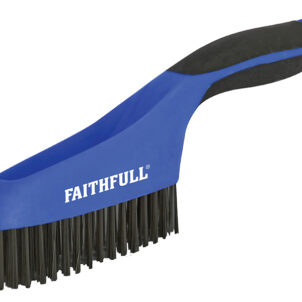 Scratch Brush Soft Grip 4 x 16 Row Steel