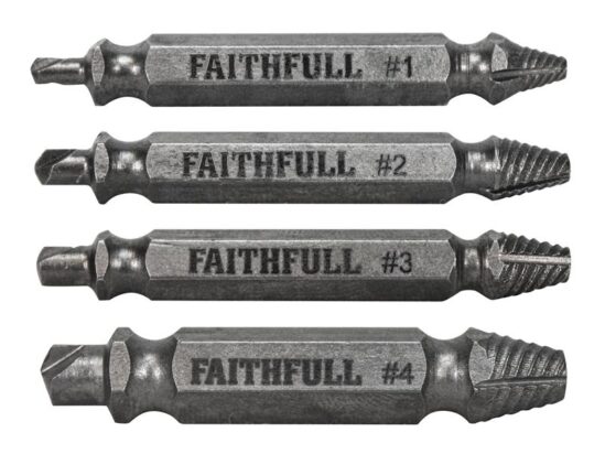 Screw Extractor Set, 4 Piece