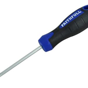 Soft Grip Screwdriver Flared Slotted Tip 4.0 x 75mm