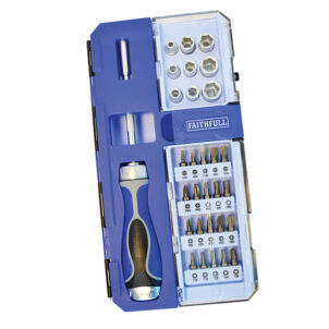 Ratchet Screwdriver & Socket Set, 33 Piece