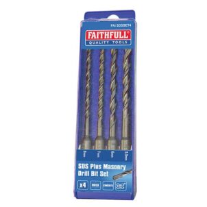 SDS Plus Drill Bit Set, 4 Piece