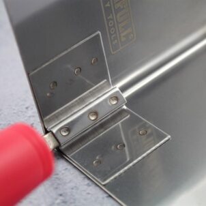 Internal Corner Trowel Stainless Steel Soft Grip Handle 4 x 3 x 3in