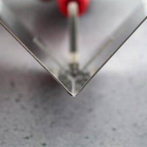 Internal Corner Trowel Stainless Steel Soft Grip Handle 4 x 3 x 3in - Image 2