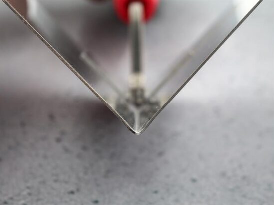 Internal Corner Trowel Stainless Steel Soft Grip Handle 4 x 3 x 3in - Image 2
