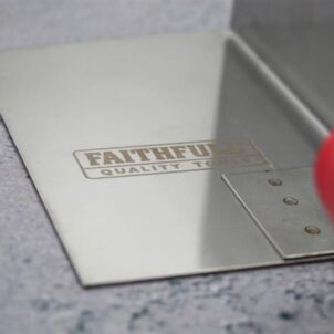Internal Corner Trowel Stainless Steel Soft Grip Handle 4 x 3 x 3in - Image 5