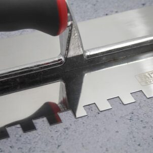 Notched Trowel Serrated 10mm Stainless Steel Soft Grip Handle 13 x 4.1/2in - Image 5