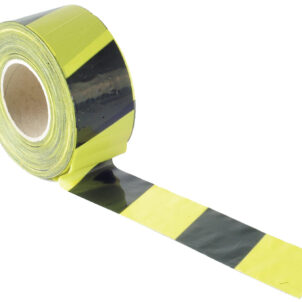 Barrier Tape 70mm x 500m Black & Yellow