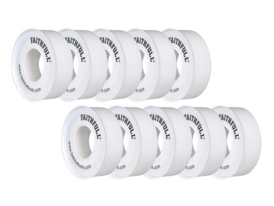 P.T.F.E Tape 12mm x 12m White (Pack 10) - Image 5
