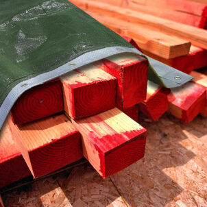 Tarpaulin Green/Silver 3.6 x 2.7m (12 x 9ft) 80gsm - Image 2