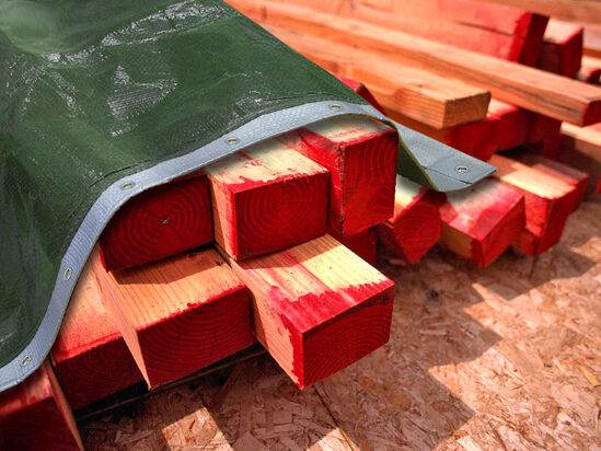 Tarpaulin Green/Silver 3.6 x 2.7m (12 x 9ft) 80gsm - Image 2
