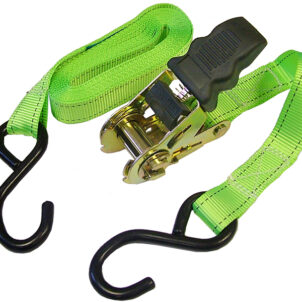 Ratchet Tie-Downs S-Hook 5m x 25mm Breaking Strain 600kg/daN 2 Piece