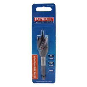 Tri-Point Speed Auger Bit 22mm Stubby
