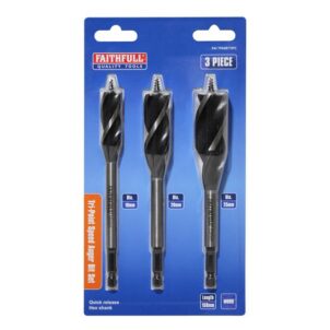 Tri-Point Speed Auger Bit Set, 3 Piece - Image 4