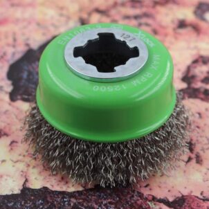 X-LOCK Wire Cup Brush 75mm M14x2, 0.30mm Stainless Steel Wire - Image 3