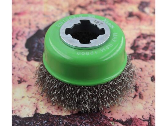 X-LOCK Wire Cup Brush 75mm M14x2, 0.30mm Stainless Steel Wire - Image 3
