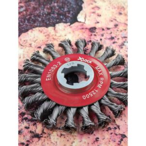 X-LOCK Conical Wire Brush 115mm M14x2, 0.50mm Steel Wire - Image 3