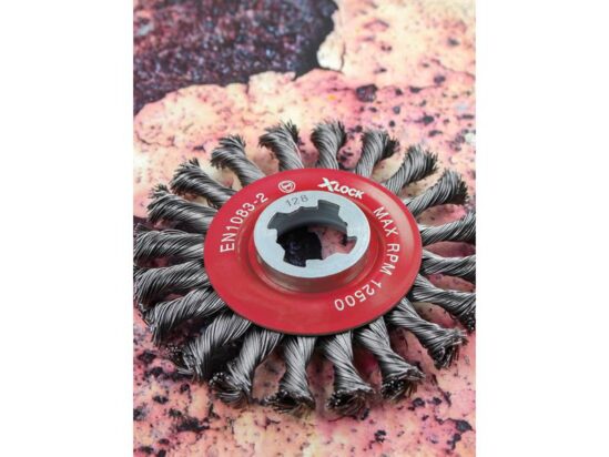 X-LOCK Conical Wire Brush 115mm M14x2, 0.50mm Steel Wire - Image 3