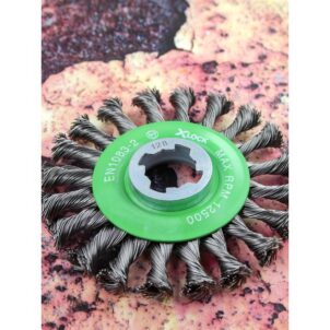 X-LOCK Conical Wire Brush 115mm M14x2, 0.50mm Stainless Steel Wire - Image 3