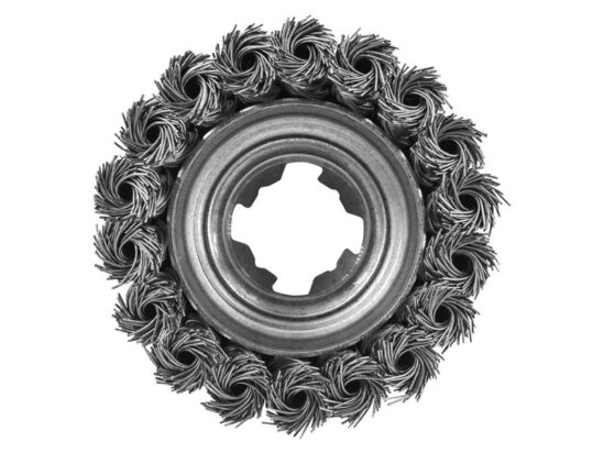 X-LOCK Wire Cup Brush Twist Knot 75mm M14x2, 0.50mm Stainless Steel Wire - Image 2