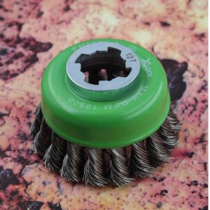 X-LOCK Wire Cup Brush Twist Knot 75mm M14x2, 0.50mm Stainless Steel Wire - Image 3