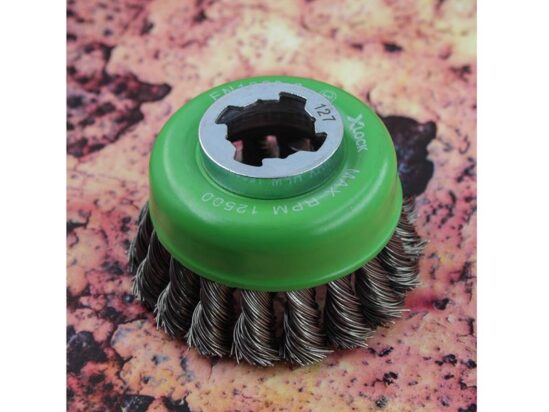 X-LOCK Wire Cup Brush Twist Knot 75mm M14x2, 0.50mm Stainless Steel Wire - Image 3