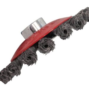 Conical Wire Brush 100mm M14x2 Bore, 0.50mm Wire - Image 2