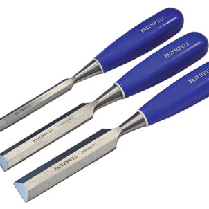 Bevel Edge Chisel Blue Grip Set, 3 Piece