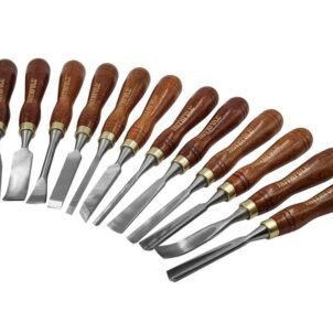 Wood Carving Chisels Set in Case, 12 Piece