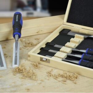 Soft Grip Chisel Set + Storage Box, 6 Piece