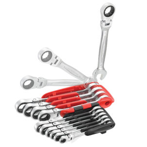 467BF.JP10PB Ratchet Combination Flexi Wrench Set, 10 Piece