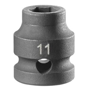 6-Point Stubby Impact Socket 1/2in Drive 11mm