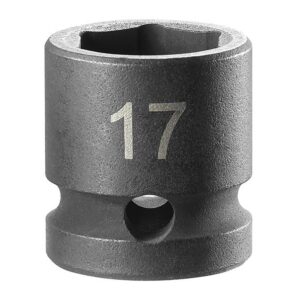 6-Point Stubby Impact Socket 1/2in Drive 17mm