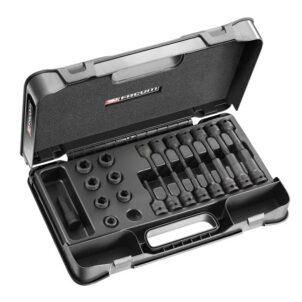 6-Point Stubby Impact Socket Set 1/2in SQDR, 23 Piece
