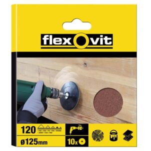 Drill Mountable Disc 125mm Medium 80G (Pack 10)