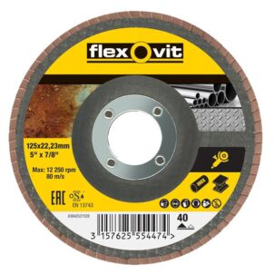 Flap Disc For Angle Grinders 125mm 40G