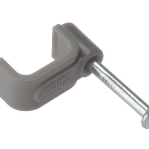 Cable Clip Flat Grey 1.00mm Box 100