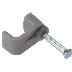 Cable Clip Flat Grey 4.00mm Box 100