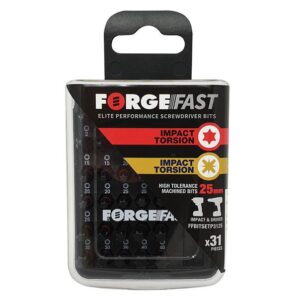 ForgeFast PZ/TX Compatible Impact Bit Set, 31 Piece