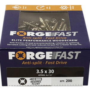 ForgeFast Pozi Compatible Elite Performance Wood Screw ZY 3.5 x 30mm Box 200