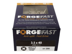ForgeFast Pozi Compatible Elite Performance Wood Screw ZY 3.5 x 40mm Box 200