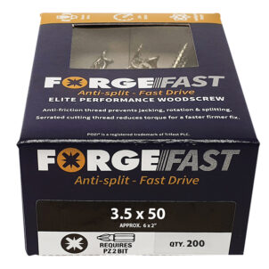 ForgeFast Pozi Compatible Elite Performance Wood Screw ZY 3.5 x 50mm Box 200