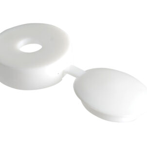 Hinged Cover Cap White No. 6-8 Bag 100