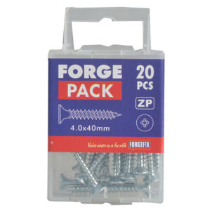 Multi-Purpose Pozi Compatible Screw CSK ST ZP 4.0 x 40mm Forge Pack 20