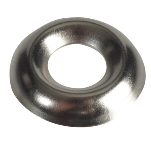 Screw Cup Washers Solid Brass Nickel Plated No.8 Bag 200