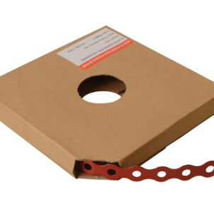 Red Plastic Coated Pre-Galvanised Band 12mm x 0.8 x 10m Box 1