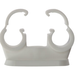 Pipe Clip Double Cliplock 15mm Box 50