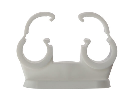 Pipe Clip Double Cliplock 15mm Box 50